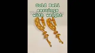 Latest Gold Hoop earrings design with weight || Gold Bali earrings design #2025  #goldhoopearrings