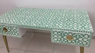 Bone inlay Work Desk, Bone inlay laptop table , Bone inlay Study table , Bone inlay furniture