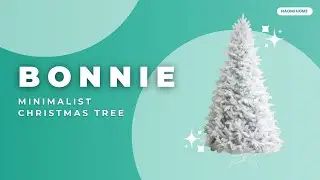 Enchanting Winter Tree That's As White As Snow: Naomi Home | Bonnie Minimalist Christmas Tree.
