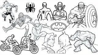 [Speedpaint] Top 10 Best Videos SUPERHEROES Coloring Page 2022 @colorgoart Elektronomia-Sky High NCS