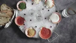 Икорный сет в ресторане La Perla Fish House