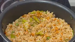 Garlic vegtable resturent fried rice 