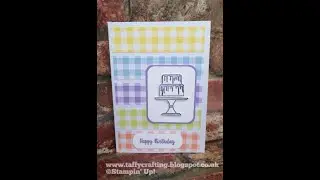 Gingham Gala DSP with the Piece of Cake stamp set by Stampin' Up