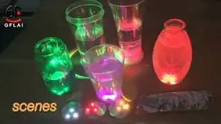 LED Klebepad f&uuml;r Flaschen Gl&auml;ser BECHER blinkend rot g r&uuml;n blau flashing mug
