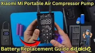 Xiaomi Mi Portable Tyre Air Compressor Pump Battery Replacement Guide in Kannada⚡ #Tyreinflator