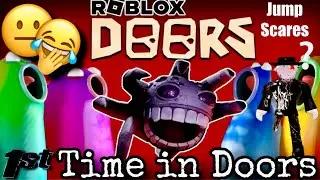 Jump scares in DOORS. First time playing the Roblox game Doors.
