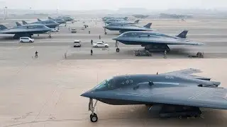 F 35 Fighter Jets Inside a Military Air Base Operation