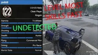 GTA 5 ONLINE 1.37 INCREASE MOST SKILLS FAST HACK - UNDETECTED - MAX SKILLS IN MINUTES