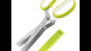 Review:  enaluca Herb Scissors Stainless Steel - Multipurpose Kitchen Shear with 5 Blades
