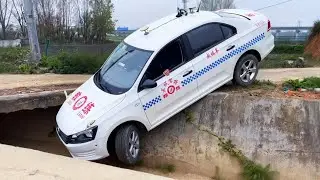 Even The Best Drivers Make Mistakes The Front Wheel Dangled Off The Curb