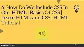 #3How Do We Include CSS In Our HTML |  Learn HTML and CSS | HTML Tutorial | LOGIN PAGE |