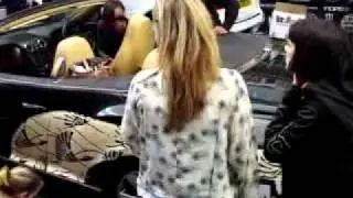 Gumball 3000 2010 Rapper EVE  Bentley Continental GTC convertible London start grid