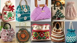 Crochet Flower Bag for Daily Wear | Boho Chic Crochet Handle Purse Winter Collection | Christmas