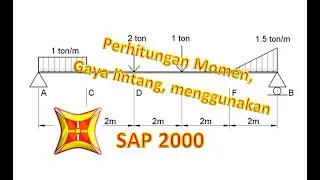 momen dan gaya lintang menggunakan SAP2000