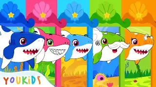 Baby Shark Color Transformation | YouKids Fun Colors Song for Toddlers & Kids