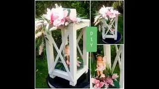 DIY wooden lantern decor,фонарь из дерева МК декор фея ,  diy linterna de madera,drewniana latarnia,