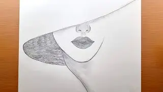 come Disegno molto semplice di una donna con un cappello Come disegnare immagini facili a matita