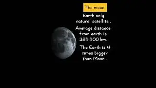 The moon 🌕 Earth natural satellite #facts #information#moon