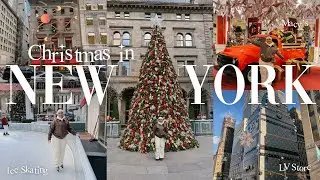 CHRISTMAS IN NEW YORK CITY 2024 VLOG🎄🎅🏼  ❥ Ice skating in Bryant Park, Holiday Markets + more!