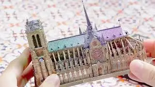 Piececool 3D Metal Puzzles Jigsaw, Notre Dame Cathedral Paris DIY Model Building Kits