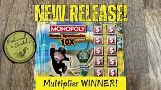 NEW RELEASE! $2 Monopoly Bonus Spectacular 10X Ohio Lottery Scratch Off Ticket