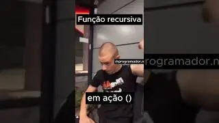 Função recursiva em ação . Demonstrada em 5 segundos