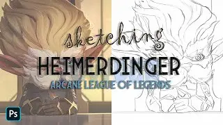 How to Draw HEIMERDINGER From Arcane League of legends - Part [1] (easy) Speed paint | Digital art