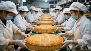 How are five-nut mooncakes produced step by step?# moon cake