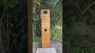 modern outdoor shower built. Simple DIY  #femalewoodworker #diy #outdoor #project #shower #garden