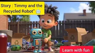 Learn with fun:story Timmy and Recycled Robot #recycling story #viral #kidsvideo #reels #kids 
