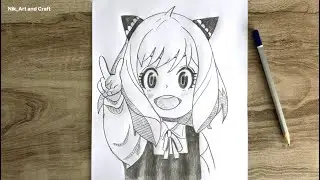 How to draw Anya Forger- Spy x family / How to draw easy anime step by step for beginners