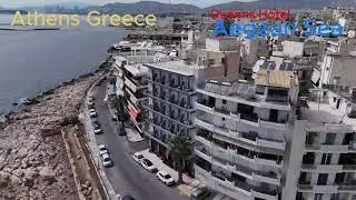 Travel Beautiful Queens Hotel Review Athens Greece right on the Aegean Sea #djimini4pro #europe