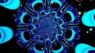Abstract Background video 4K Screensaver - Neon dark blue visuals loop
