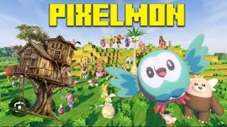 Pixelmon Adventures w/ Bats and Brea! Ep 2 Shiny Rowlett and a Treehouse?!?