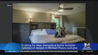 NH home listing includes photos of person in Michael Myers Halloween costume