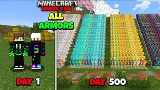 We Survived 500 Days and Collected ALL Armor Trims in Minecraft Hardcore!