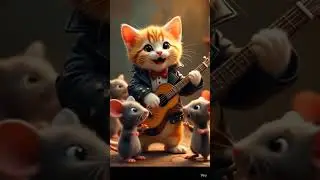 Ai video cat singing a song and mouse dancing #animalshorts