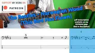The Beatles - Norwegian Wood (Bass cover with tabs)