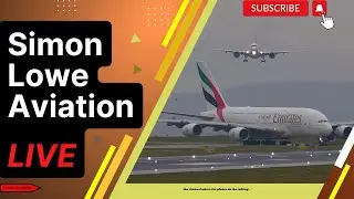 🔴|  Manchester Airport | Saturday 23L departures up close |  wet runway