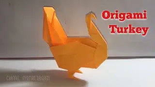 Origami Turkey - Thanksgiving Origami ( Designed by Jo Nakashima )