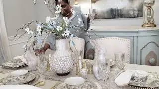 Beautiful Spring Tablescape | Styling New Dinnerware