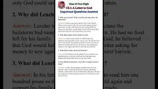Class 10 English | A Letter to God &ndash; All Important Questions & Easy Answers for Exams