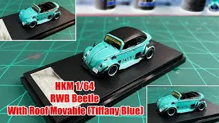 HKM 1/64 RWB Beetle With Roof Movable (Tiffany Blue)