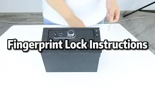 Fingerprint lock with backup key instruction#tuojue #biometriclock #consolesafe #cargunsafe#gunsafe