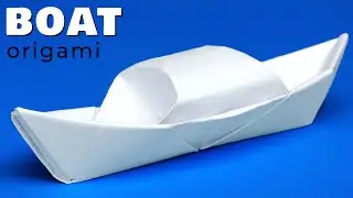 Как сделать кораблик из бумаги. Простая лодка оригами. Каноэ из бумаги своими руками