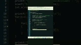 matrix in C language