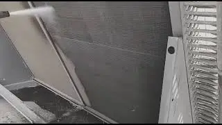 Cleaning and service condenser unit..