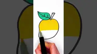 🥭 How to Draw a Mango 😻 Easy Step by Step Tutorial 🎨 #kids #drawing #art #fruit #easy #shorts