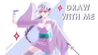 ✨DRAW WITH ME✨ ☕ proceso digital tutorial / lofi EDM chill / KROSSIS ~ #photoshop #illustration