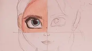 Drawing Elsa in 4 different styles (Part 1) #art #shorts #elsa #frozen